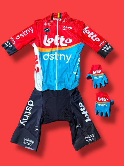 Aero Suit Roadsuit + Gloves Team Rider Issued |Lotto DSTNY Vermarc| Pro Cycling Kit