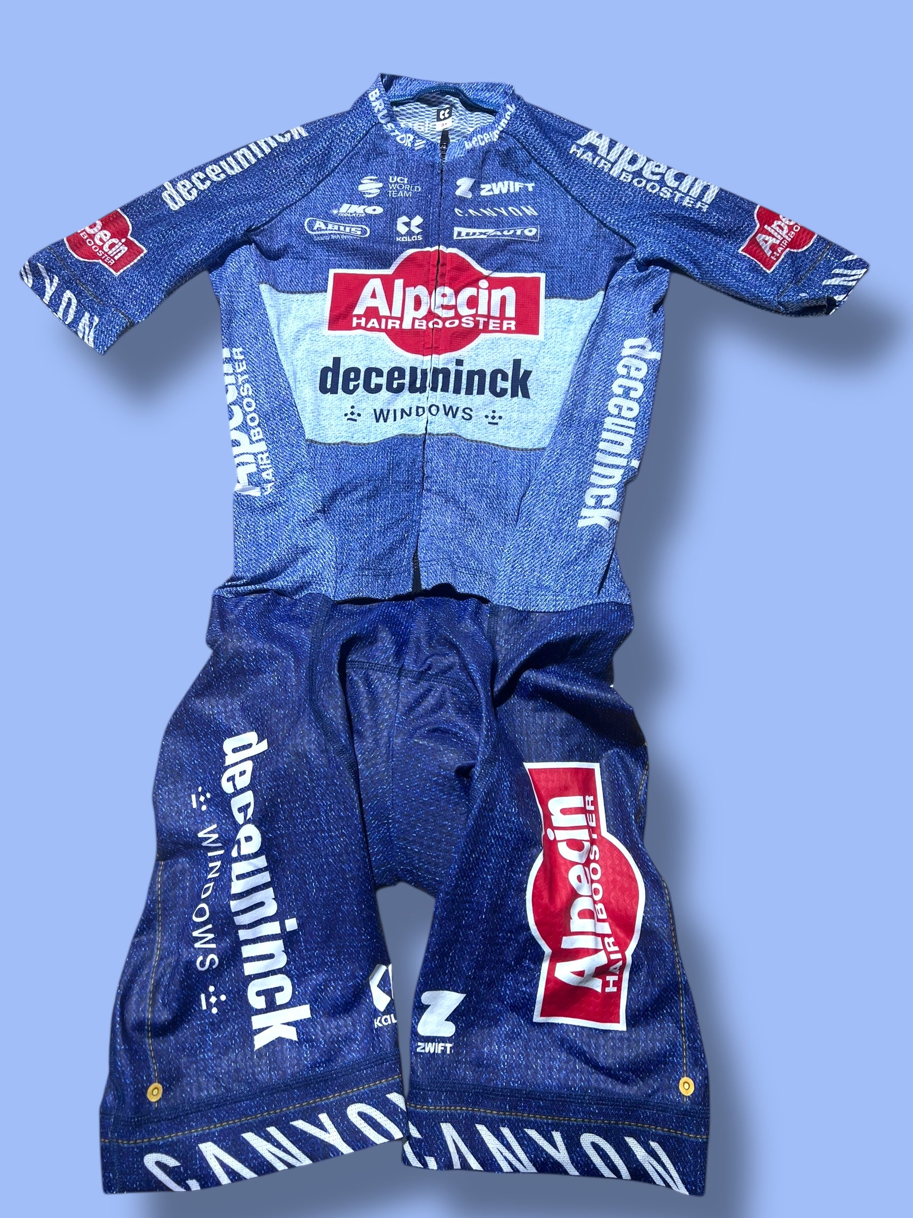 Summer Aerosuit Racesuit leightweight with pockets | Alpecin Deceuninck Kalas| Pro Cycling Kit