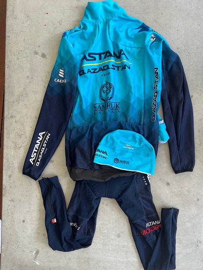 Jacket, Padded Tights, Gloves & Beanie Bundle | Giordana | Astana | Pro Team Cycling Kit