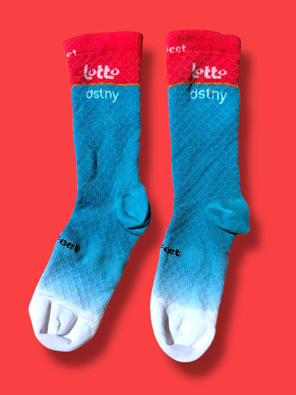 Race Socks Team Rider Issued |Lotto Soudal Vermarc| Pro Cycling Kit