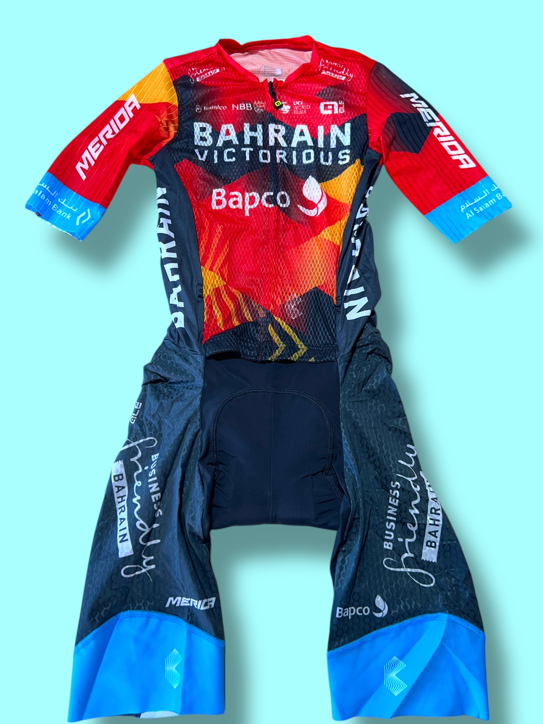 Aerosuit Summer Mesh Road Racing Triathlon Roadsuit| Ale |Bahrain Victorious| Pro Cycling Kit