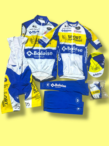 Summer Jersey, Bib shorts, Vest, Cap, Mitts Arm, Leg Warmers Bundle | Vermarc |  Flanders Baloise| Pro Cycling Kit