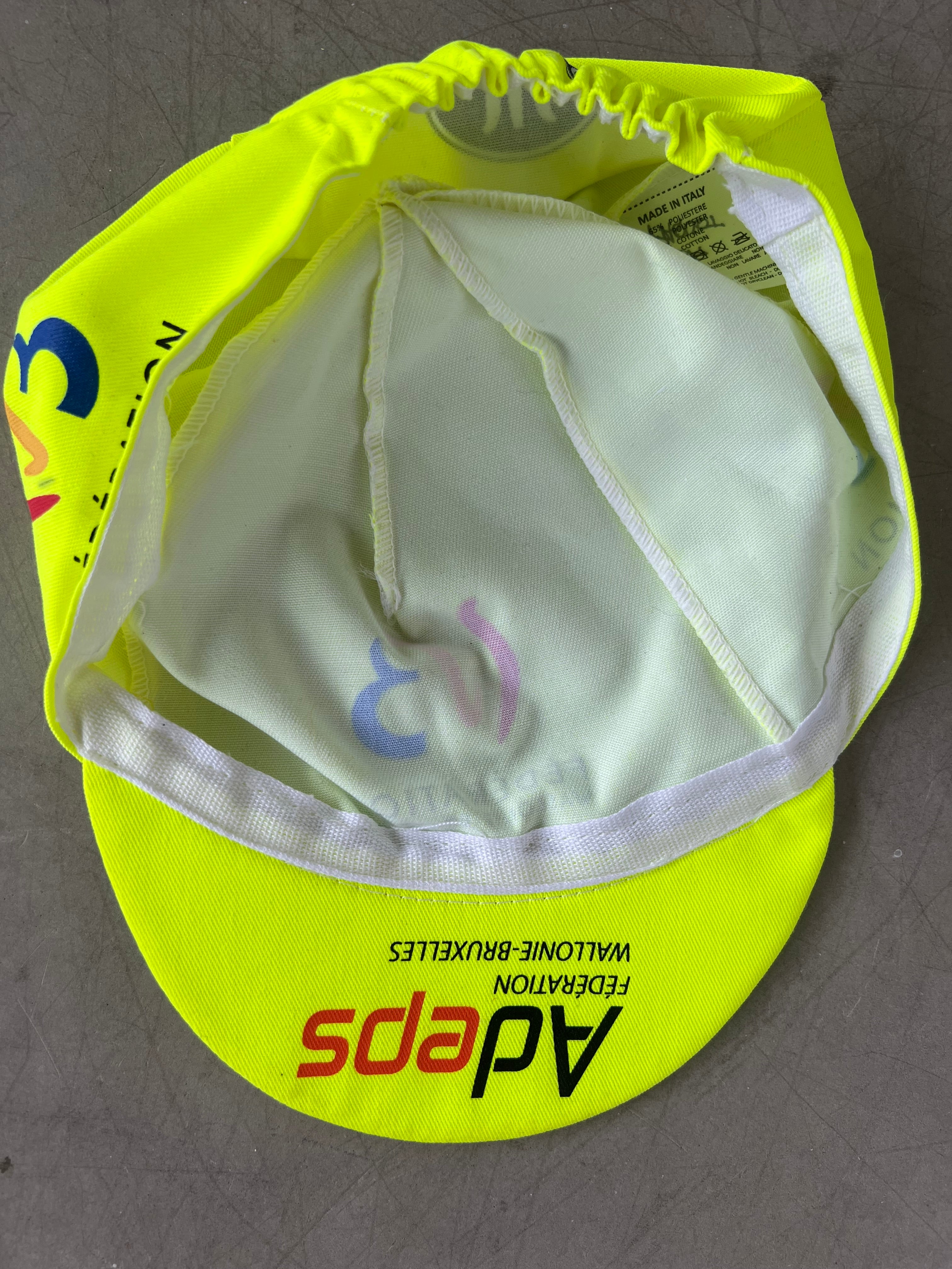 Bingoal | Vermarc Cycling Cap | Yellow | Rider-Issued Pro Team Kit