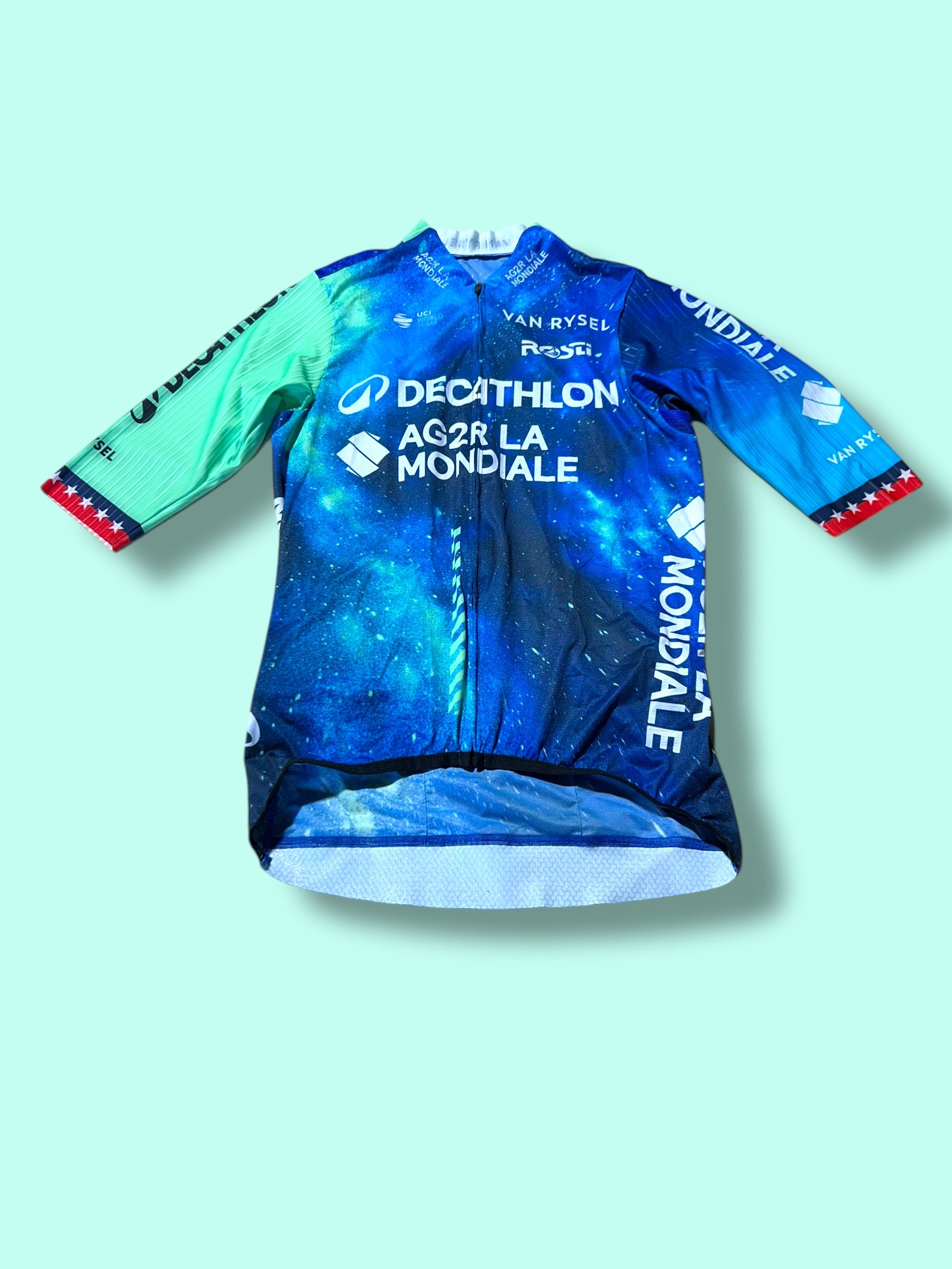 Aero Jersey WARBASSE Short Sleeve Racing Maillot   | Decathlon AG2R La Mondiale  | Rosti | Pro Cycling Kit