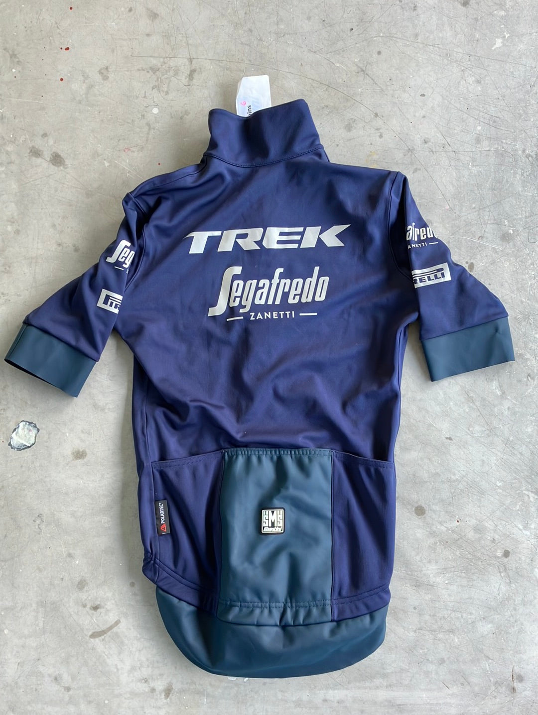 Trek Segafredo | Santini Short Sleeve Gabba Jacket | Navy | S | Pro-Issued Team Kit