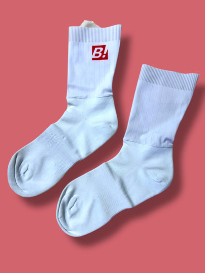 Aero Socks Team Rider Issued| Bingoal Vermarc| Pro Cycling Kit