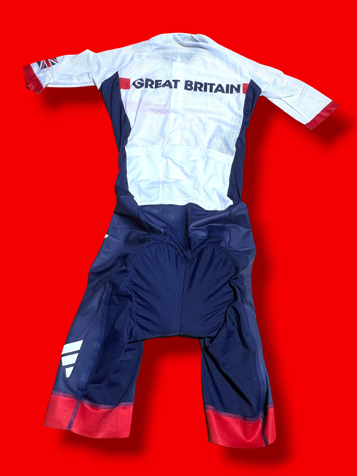 Racesuit Skinsuit Pockets |Team Great Britain GB |Addidas  Pro Cycling Kit