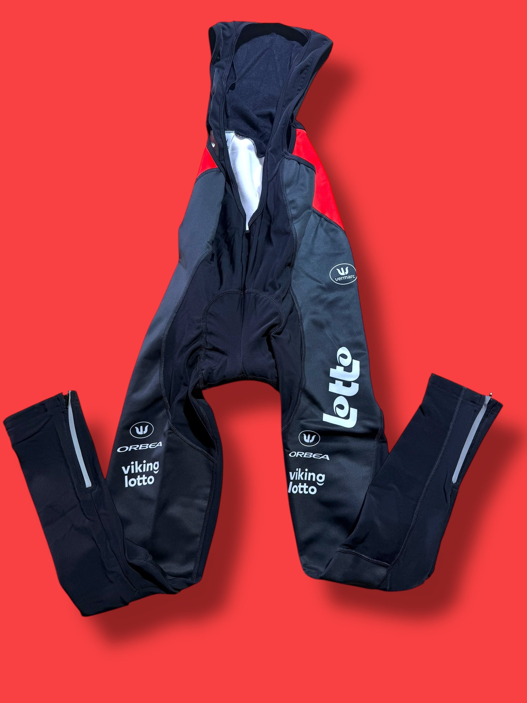 Windproof Water Resistant Bib Tights Team Rider Issued |Lotto DSTNY Vermarc| Pro Cycling Kit