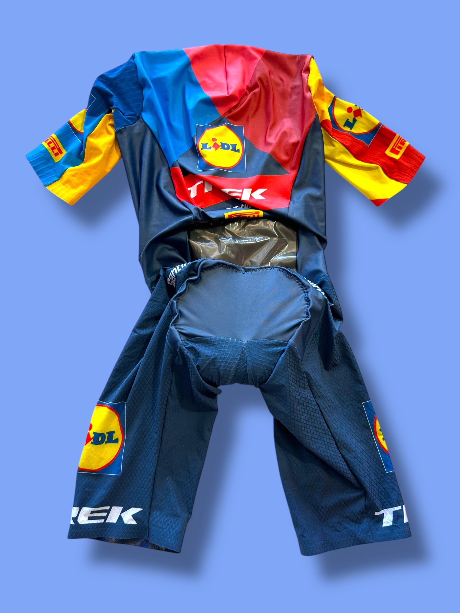 TT Suit Speedsuit Aerosuit Time Trial Triathlon Team-Issued! | Santini | Lidl Trek | Pro Cycling Kit