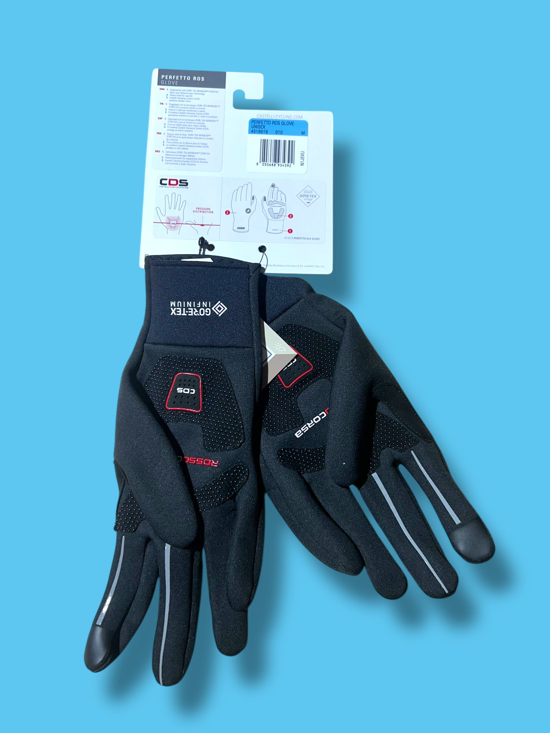 Perfetto RoS Glove Gore-Tex Winter Thermal Rain   | Castelli |  Soudal Quick-Step| Pro Cycling Kit