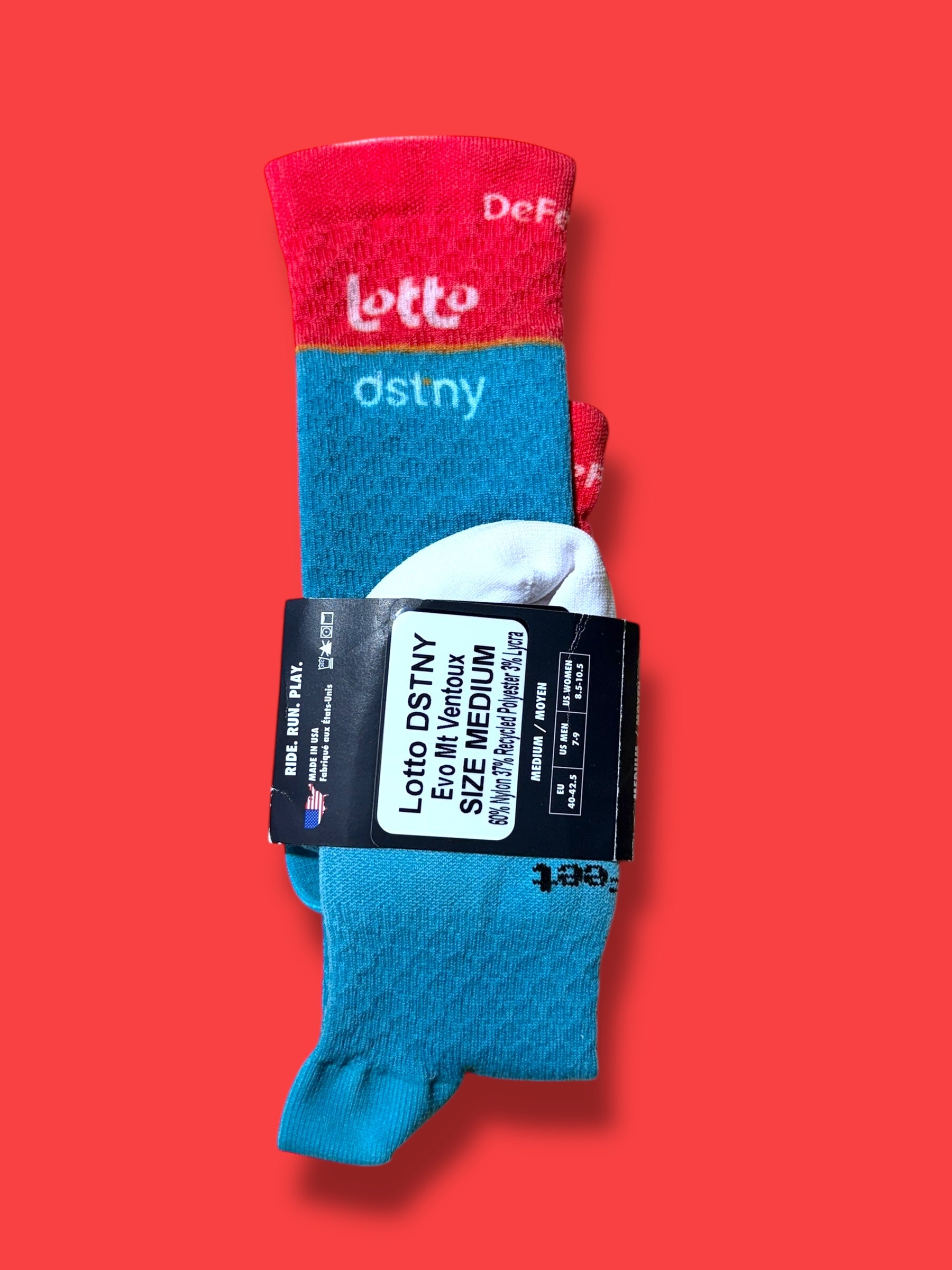 Race Socks Team Rider Issued |Lotto Soudal Vermarc| Pro Cycling Kit