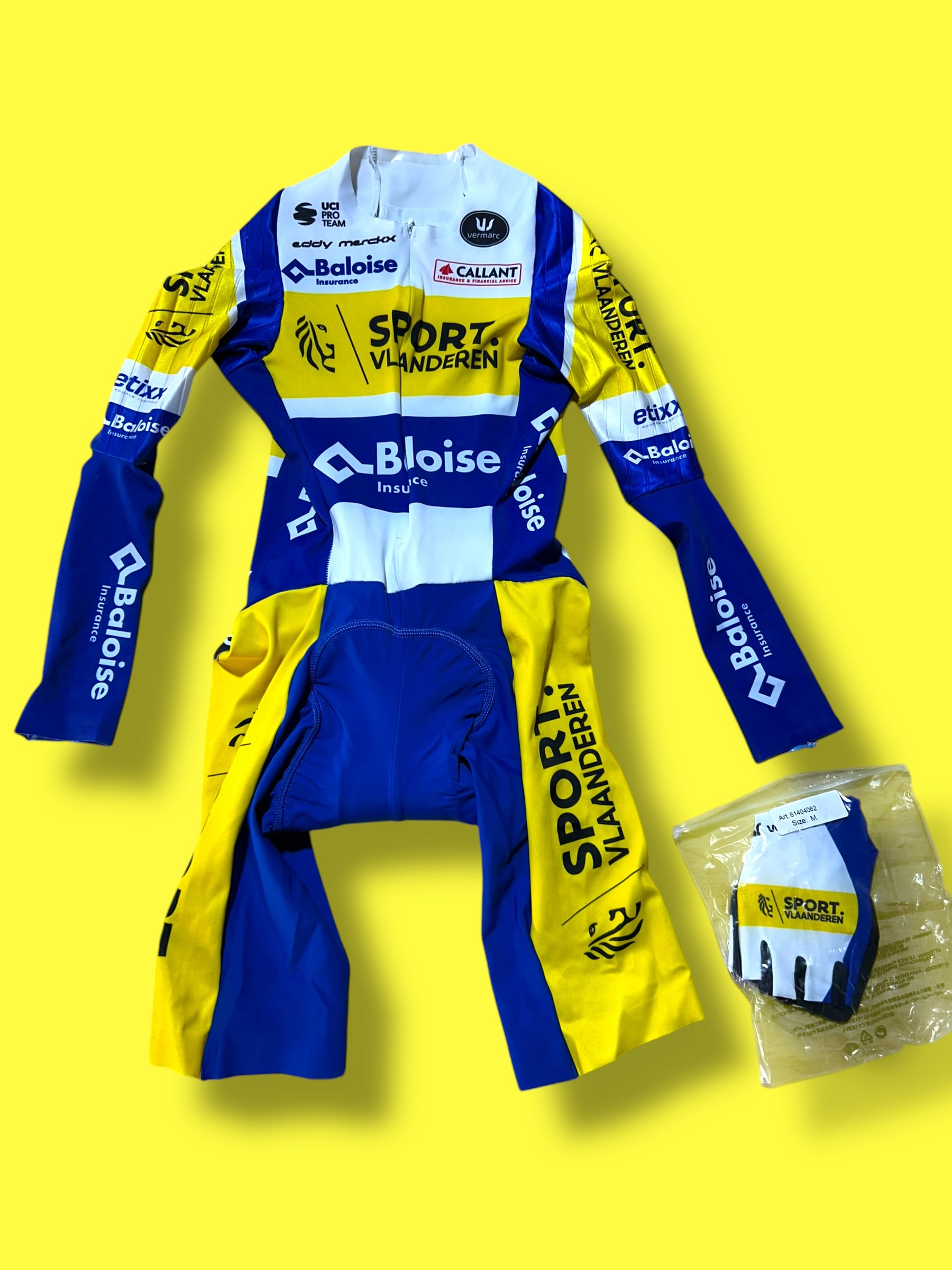 Aerosuit TT Suit Time Trial and Aero Mitts/Gloves | Vermarc |  Flanders Baloise| Pro Cycling Kit