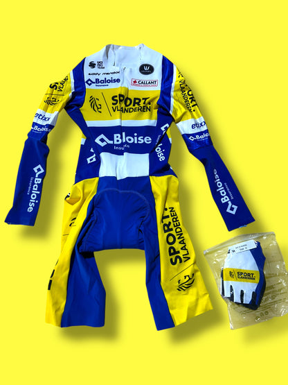 Aerosuit TT Suit Time Trial and Aero Mitts/Gloves | Vermarc |  Flanders Baloise| Pro Cycling Kit