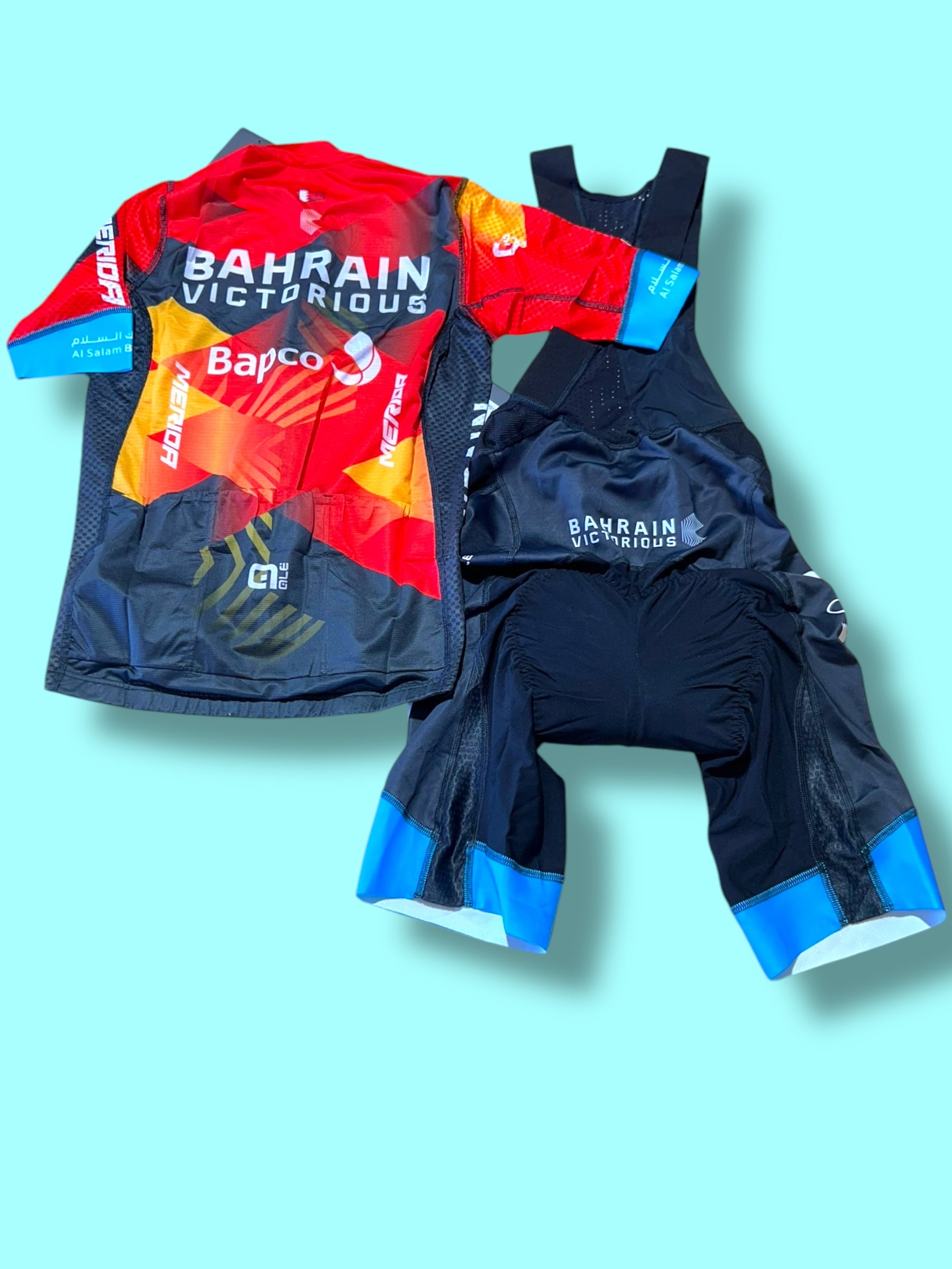 Aero Jersey Bib Shorts Bundle  Rider Issued | Rudy Project |Bahrain Victorious| Pro Cycling Kit