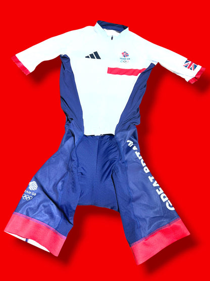 Racesuit Skinsuit Pockets |Team Great Britain GB |Addidas  Pro Cycling Kit