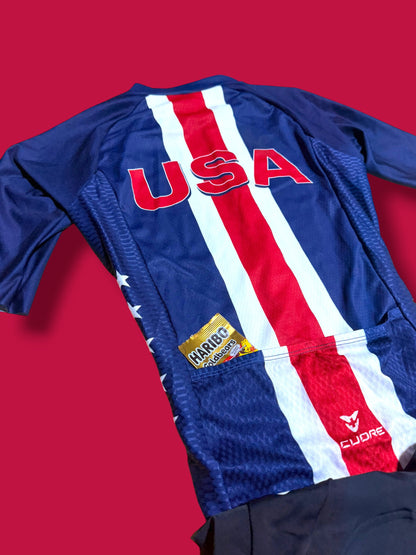 Aero Race Suit Aerosuit Pockets|USA Cycling|Cuore Pro Cycling Kit