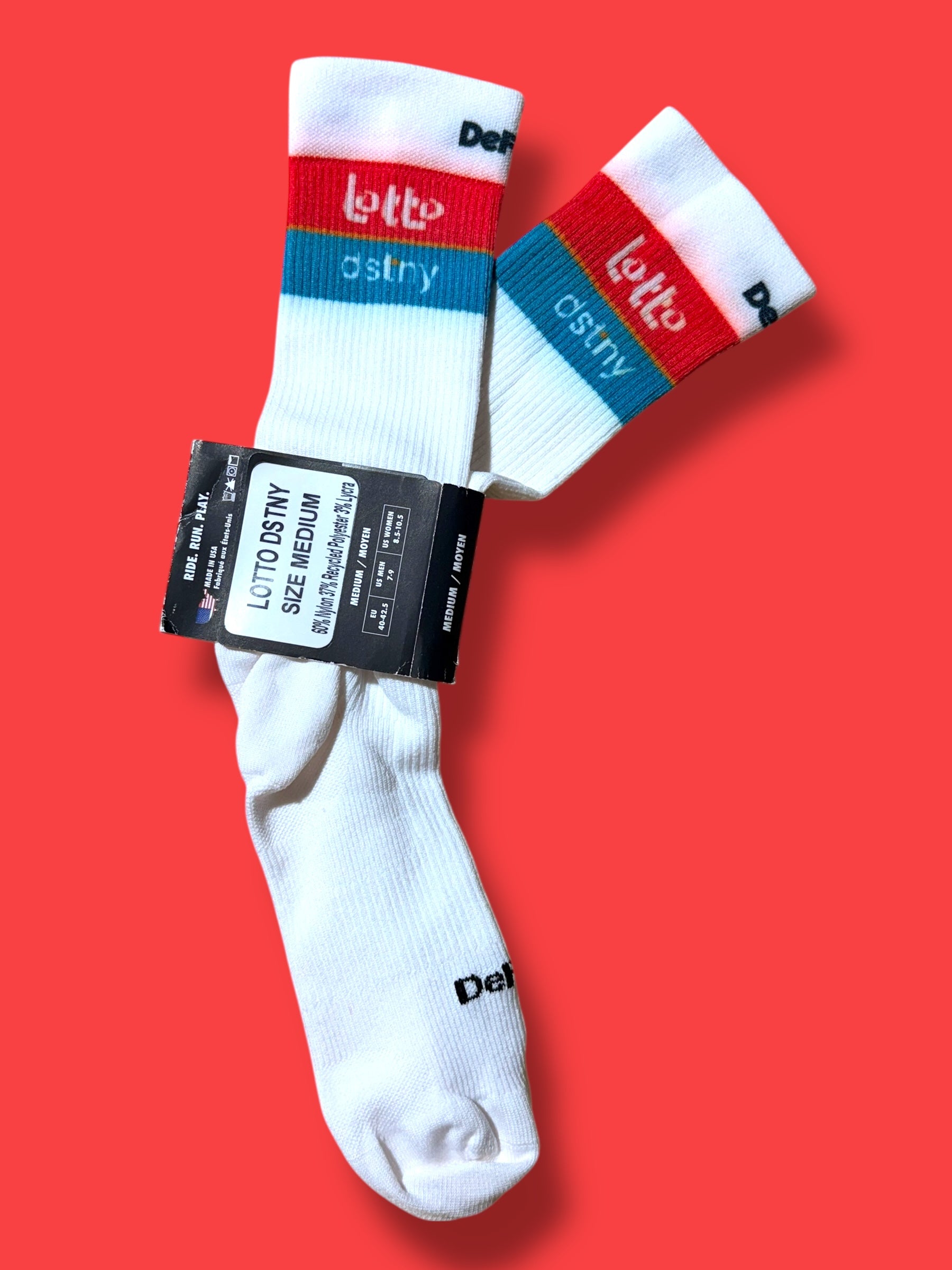 Race Socks Team Rider Issued |Lotto Soudal Vermarc| Pro Cycling Kit