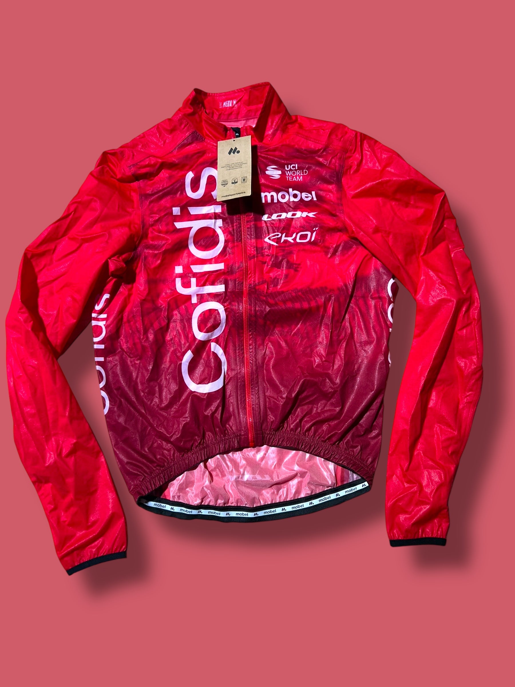 Rain Jacket Packable  Rider Issued Winter WIndstopper|  Mobel |  Cofidis| Pro Cycling Kit