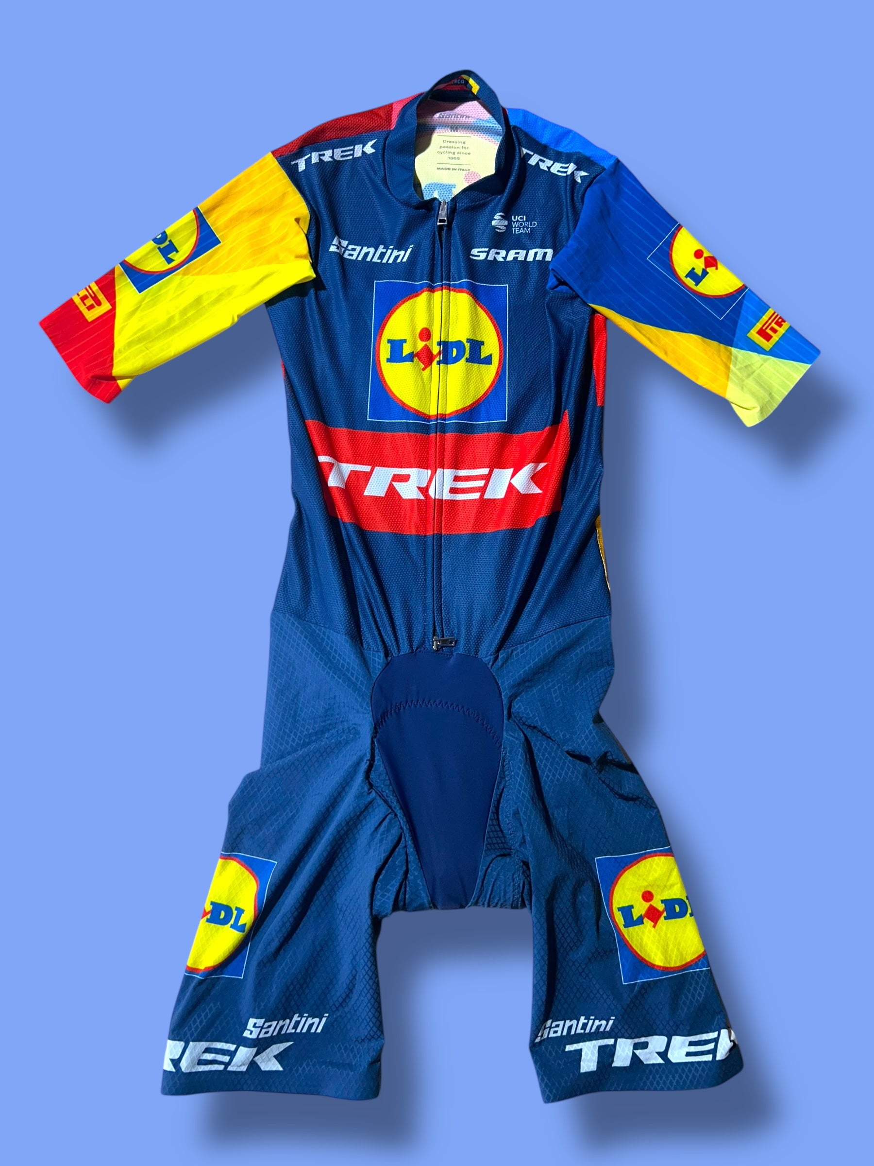 Aero Suit Roadsuit Sprint Suit Short Sleeve Team Issued! | Santini | Lidl Trek | Pro Cycling Kit
