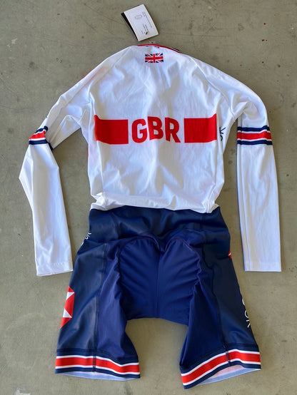 Medium Long Sleeve Aero TT Suit Time Trial  Skinsuit | Kalas |  Team GB Great Britain - British Cycling GBR | Pro Cycling Kit
