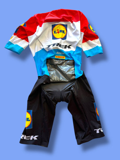 TT Suit Speedsuit Aerosuit Time Trial Triathlon Team-Issued! | Santini | Lidl Trek Lukembourg National Champion | Pro Cycling Kit