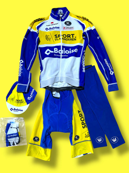 Winter Jersey, Thermal Bib shorts, Cap, Legs and Mitts Bundle | Vermarc |  Flanders Baloise| Pro Cycling Kit