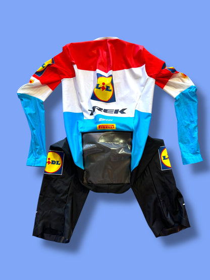 TT Suit Speedsuit Aerosuit Time Trial Triathlon Team-Issued! | Santini | Lidl Trek Lukembourg National Champion | Pro Cycling Kit