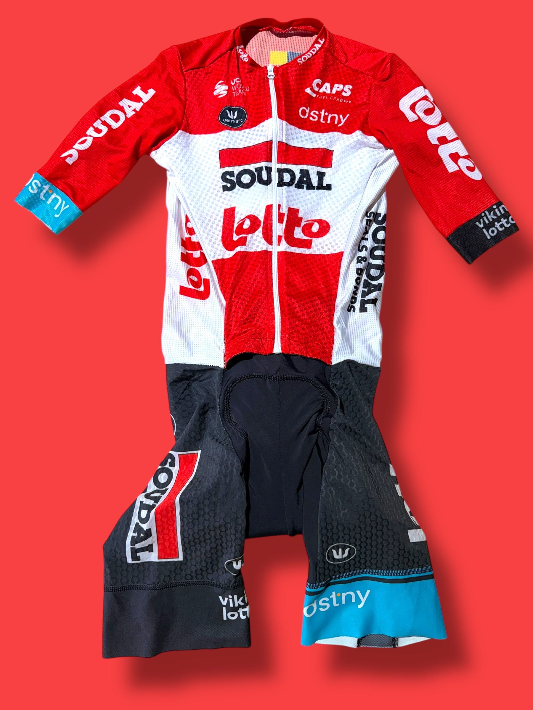 Aero Suit Roadsuit Team Rider Issued |Lotto DSTNY Vermarc| Pro Cycling Kit