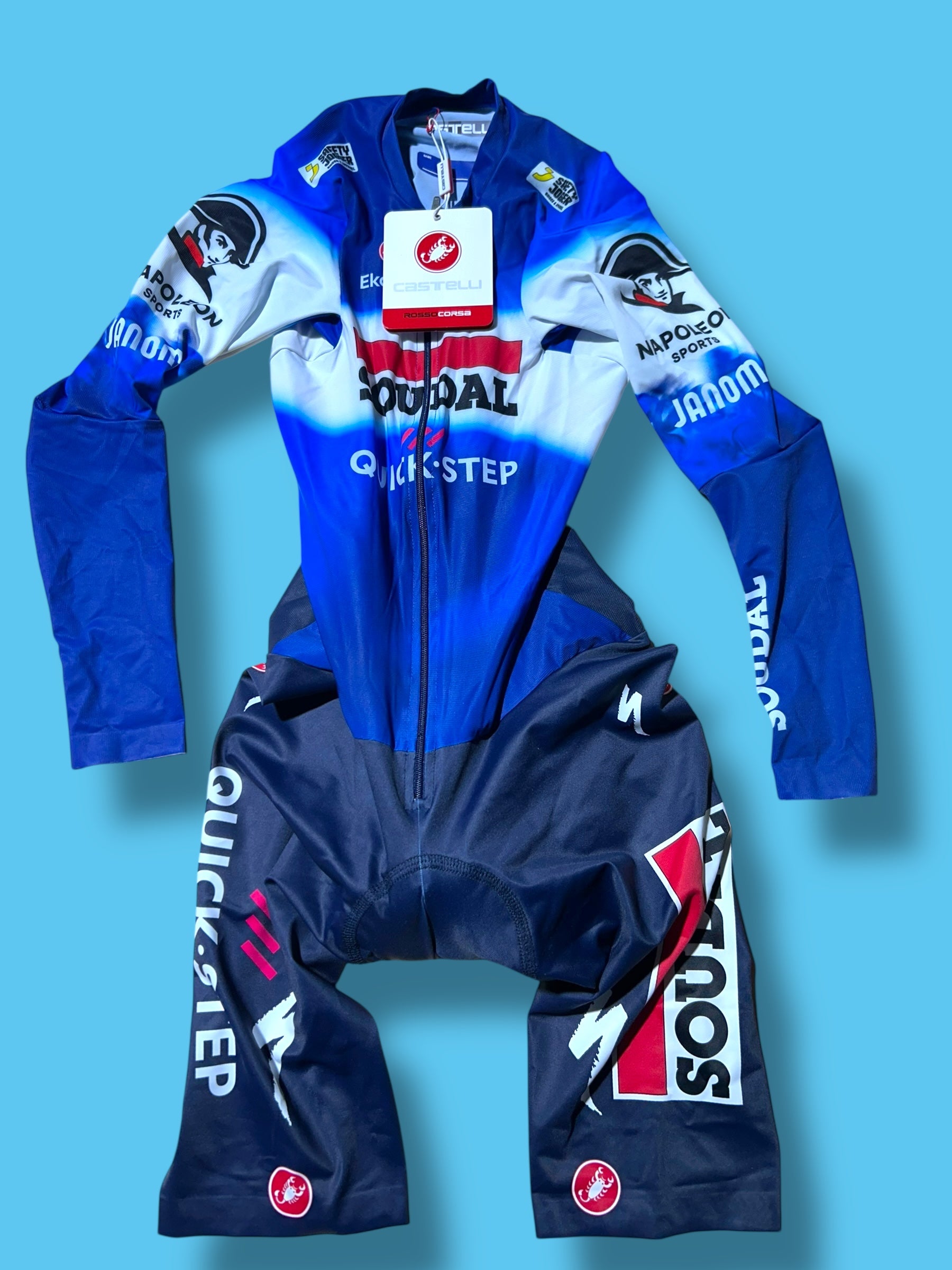 Bodypaint 4.x Speed Suit  TT Suit Time Trial Triathlon Aerosuit  Pro Rider Issued | Castelli |  Soudal Quick-Step Cycling Kit