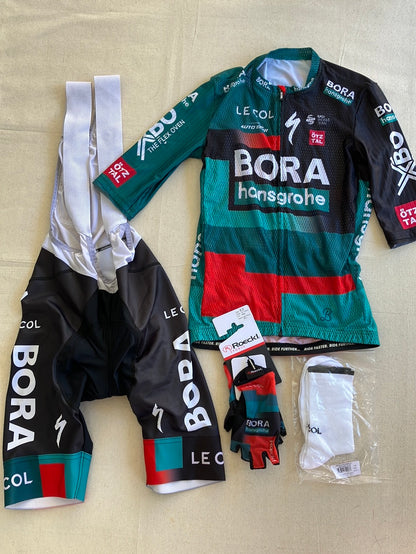 Cycling Clothing Bundle - Summer Jersey, Bib Shorts, Gloves & Socks | Le Col | Bora Hansgrohe | Pro Cycling Kit