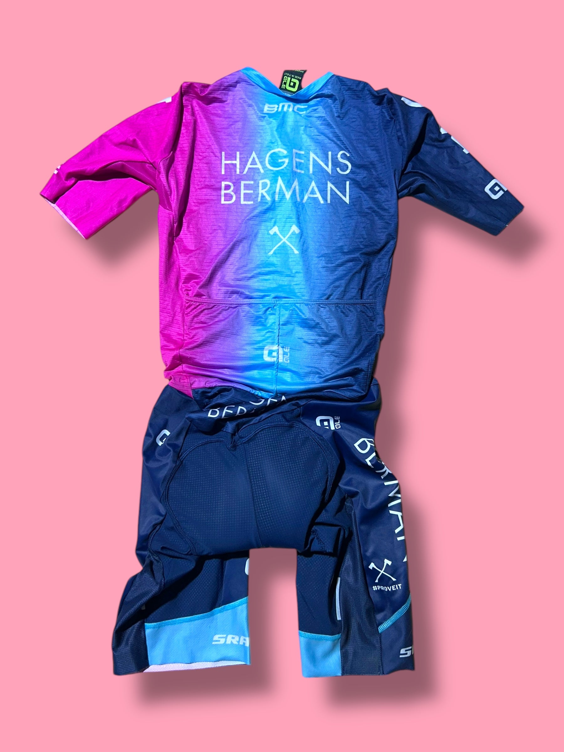 Race Suit Aerosuit Sprintsuit Pockets Rider Issued |Hagens Bermans Ale| Pro Cycling Kit