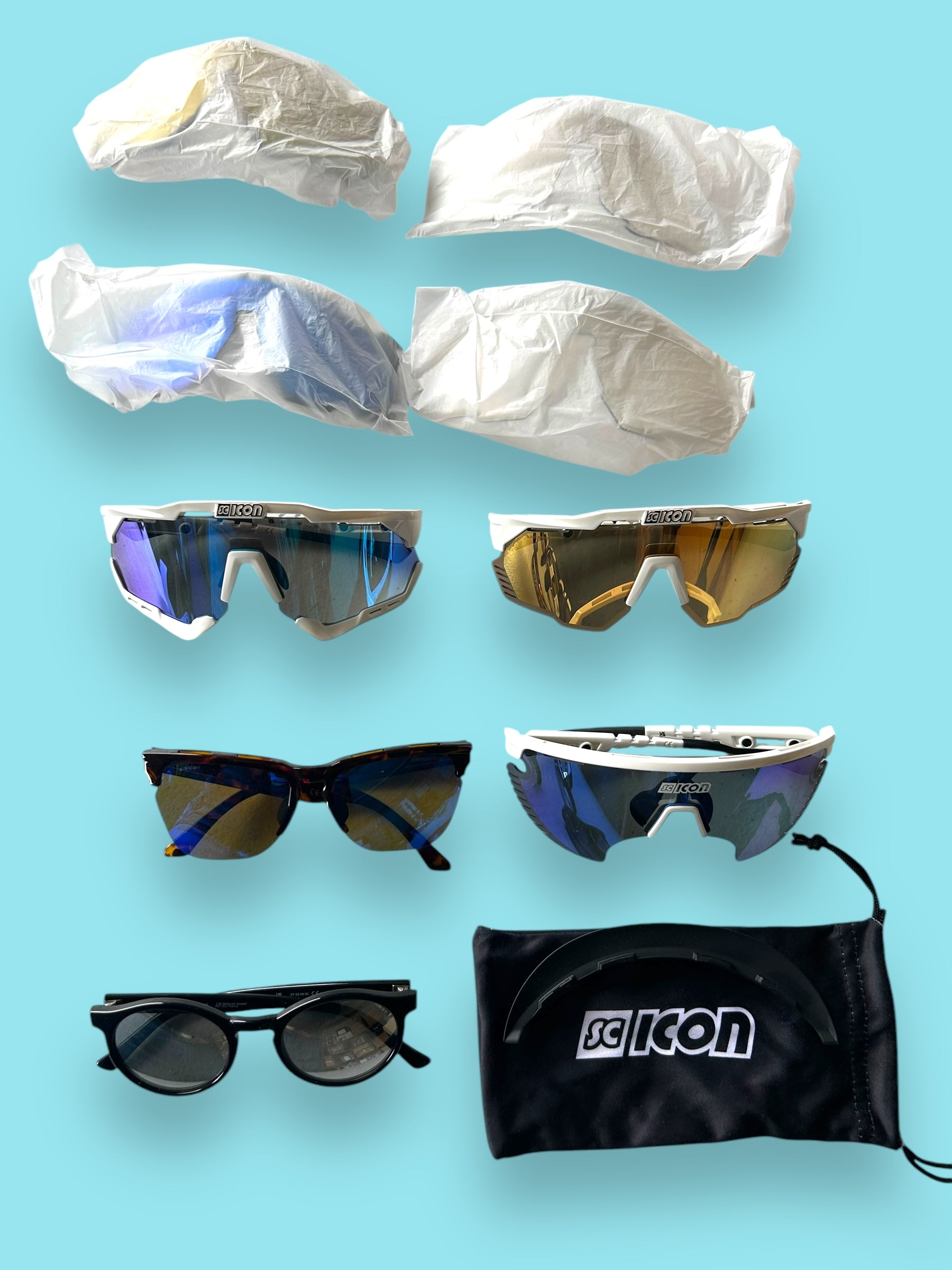 5 x Sunglasses Pack - Special Tour de France Edition | Scicon | Astana | Pro Team Cycling Kit