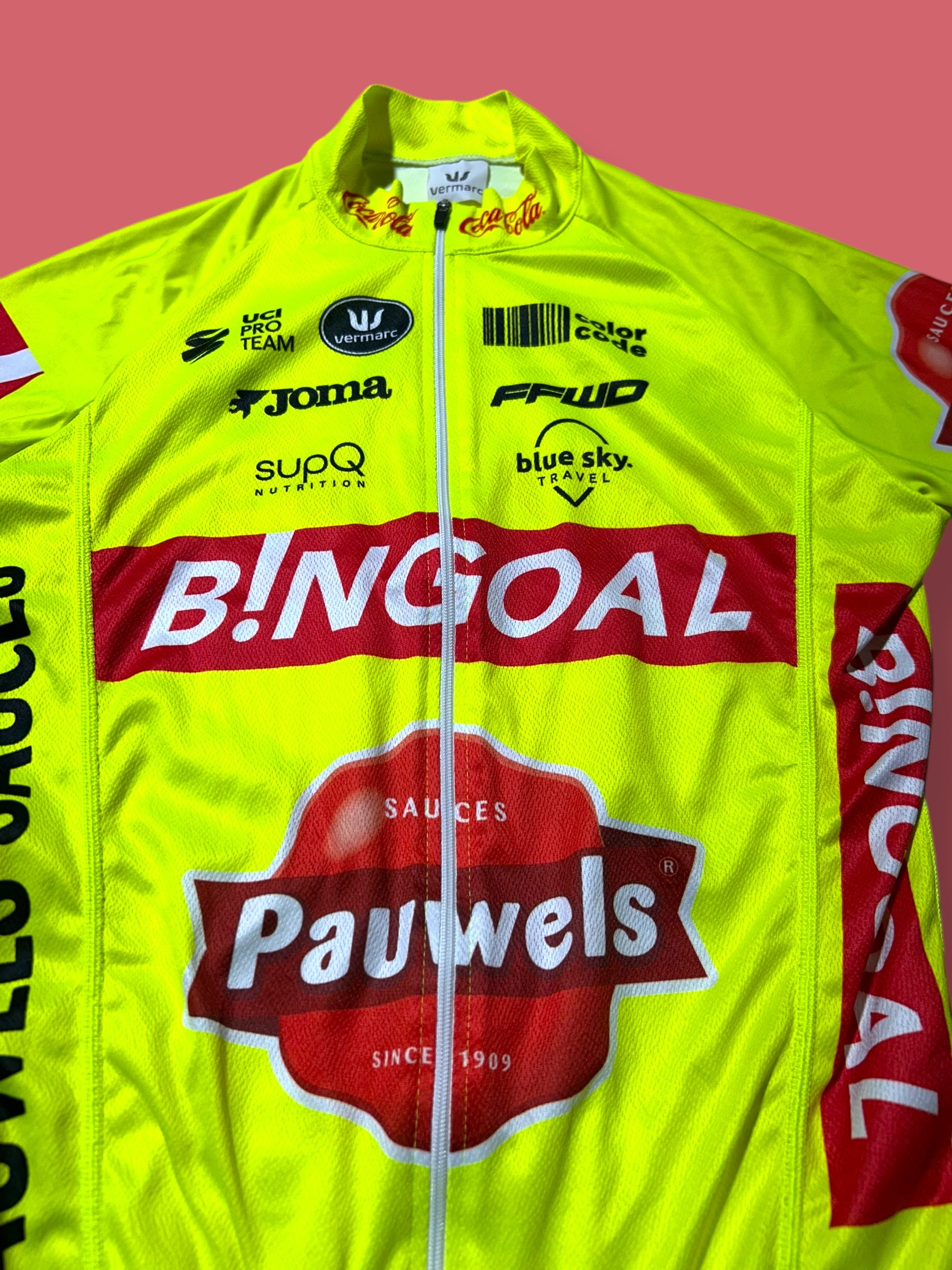 Aero Jersey Team Rider Issued| Bingoal Vermarc| Pro Cycling Kit