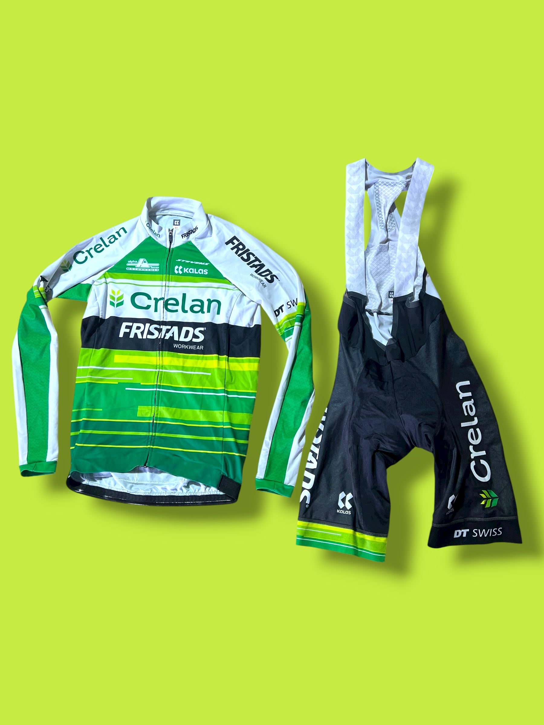 Long Sleeve Winter Jersey and Bib Shorts Bundle | Kalas |  Crelan Fristads| Pro Cycling Kit