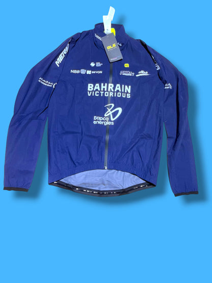 Lightweight Packable Rain Jacket | Bahrain Victorious | Alé Pro Cycling Kit
