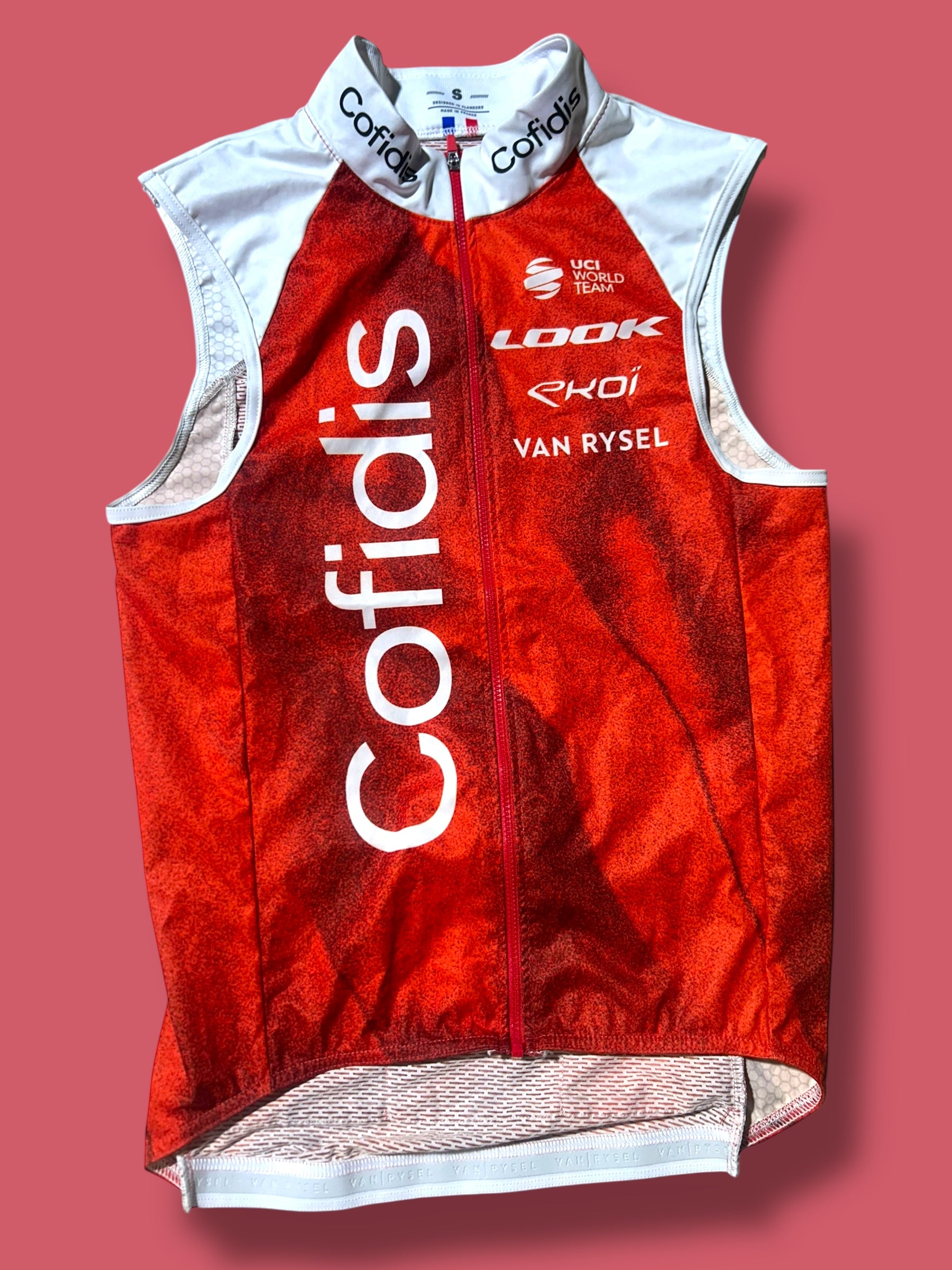 Wind Vest Gilet Packable Rider Issued|  Mobel |  Cofidis| Pro Cycling Kit