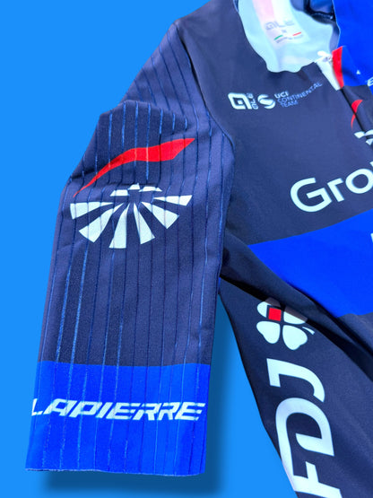 Short Sleeve TT Time Trial Triathlon Suit Aerosuit / Groupama FDJ Francaise des Jeux |Ale