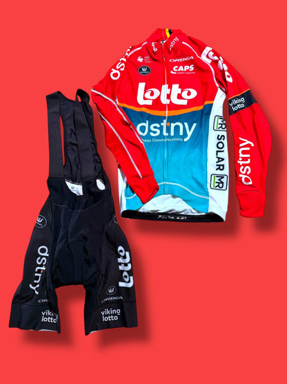 Thermal Winter Jersey and Bib Shorts Team Rider Issued |Lotto DSTNY Vermarc| Pro Cycling Kit