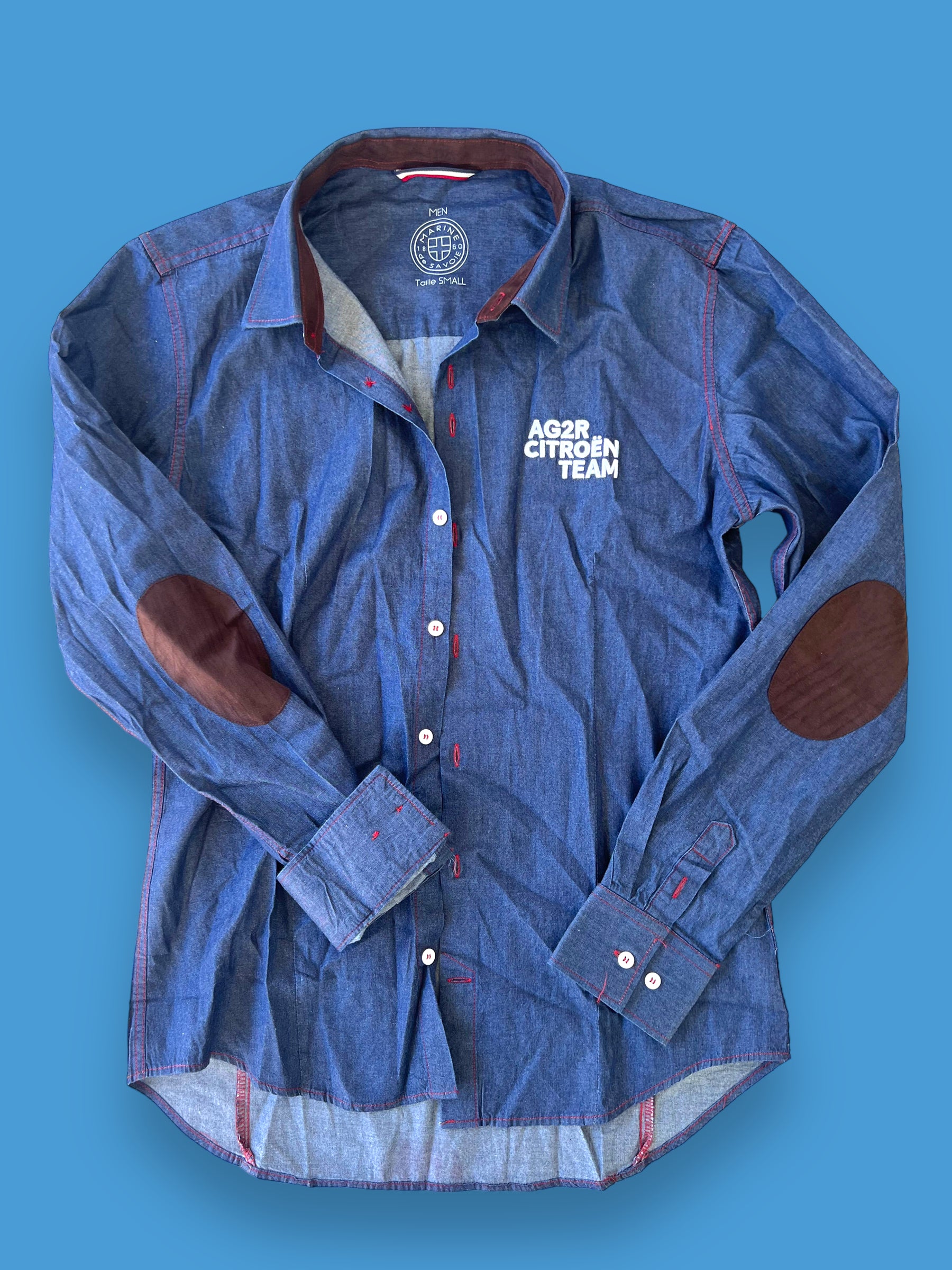 Casual Denim Shirt | Marine de Savoie |  AG2R Citroen | Pro Cycling Kit