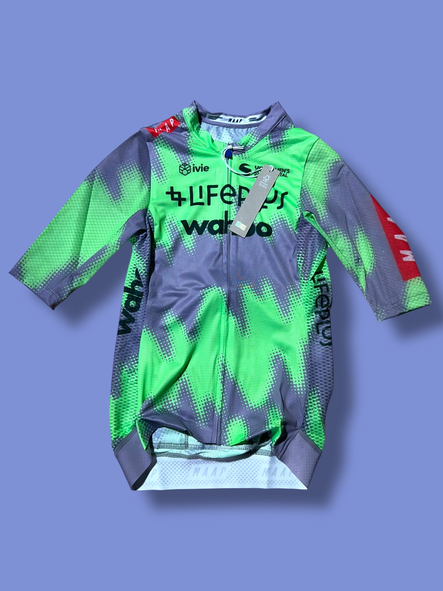 Women's Aero Jersey, Bib Shorts, Arm Warmers, Leg Warmers and Aero Gloves Bundle  | Lifeplus Wahoo  | MAAP  | Pro Cycling Kit