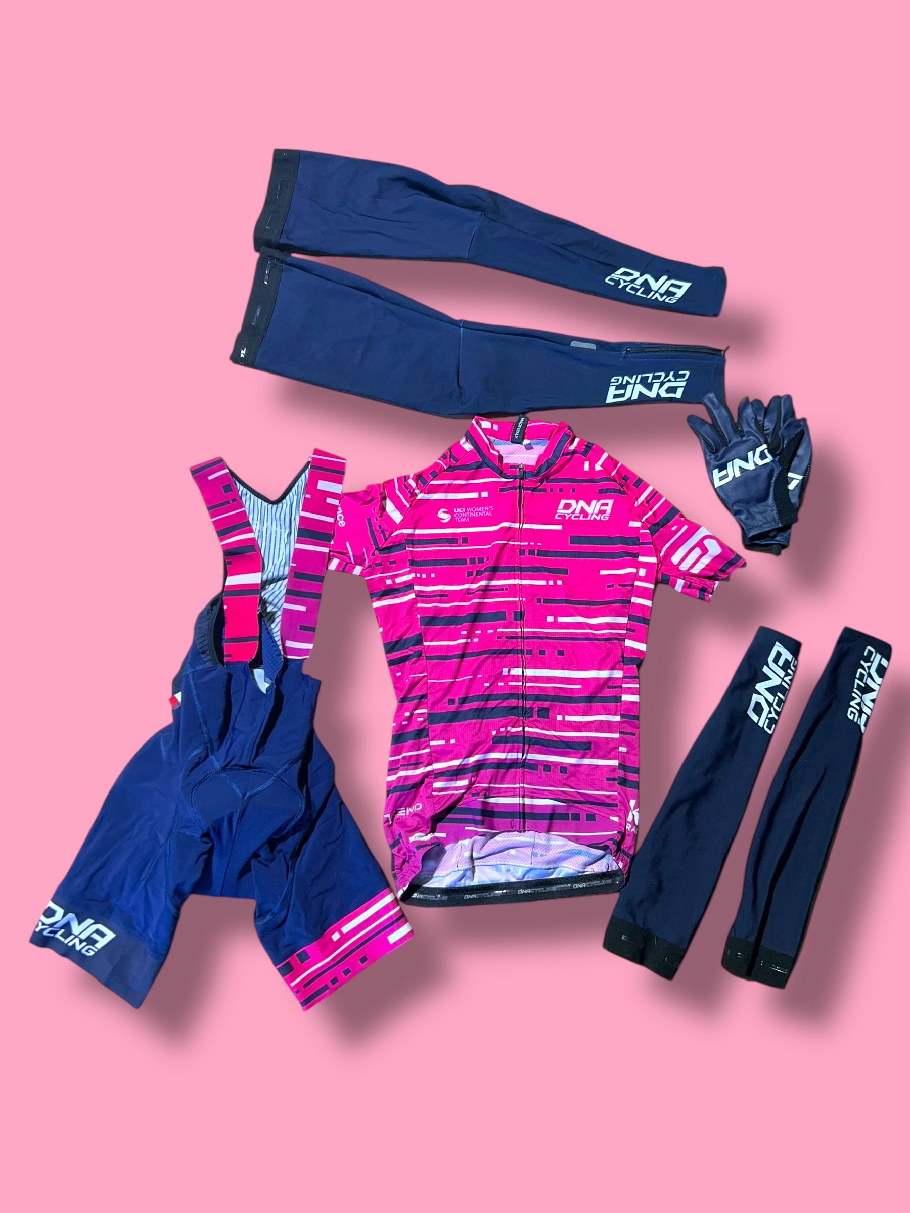 Aero Jersey, Bib shorts, Arm/Leg Warmers and SocksBundle | DNA |Pro Cycling Kit