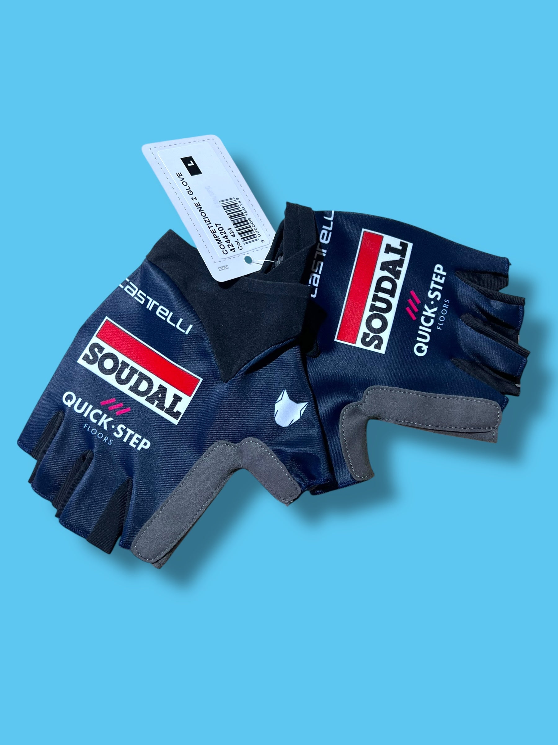 Competitzione 2 Gloves Race Mitts Padded   | Castelli |  Soudal Quick-Step| Pro Cycling Kit