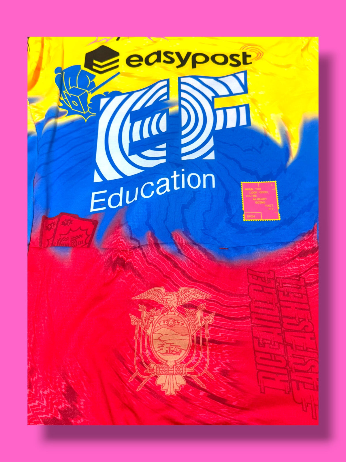 National Champion Long Sleeve Jersey Richard Carapaz Pro Team Midweight | EF Education First | Rapha Men's Pro Kit