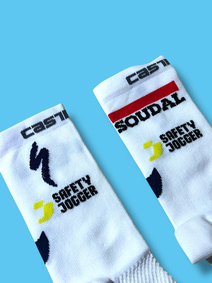 Race Socks Rosso Corsa Pro  | Castelli |  Soudal Quick-Step| Pro Cycling Kit