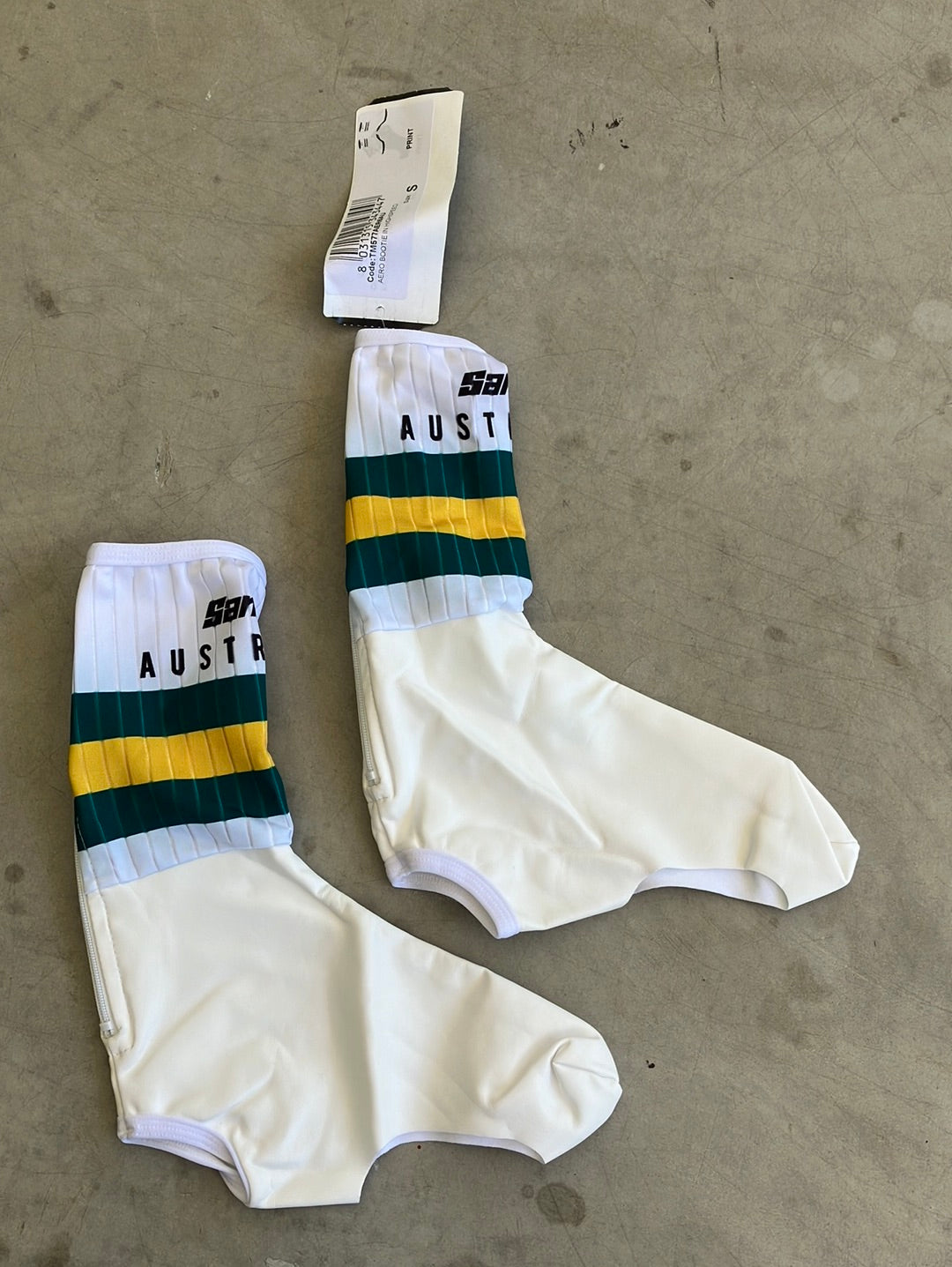 Aero Booties / TT Time Trial Overshoes World Championship UCI Rider  | Santini | Australia National AIS  | Pro Cycling Kit