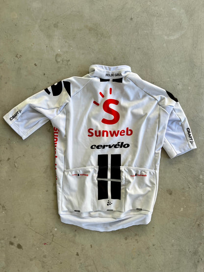 Sunweb 2020 | Craft White Short Sleeve Winter Gabba Jersey |  Size S | Rider-Issued Pro Team Kit